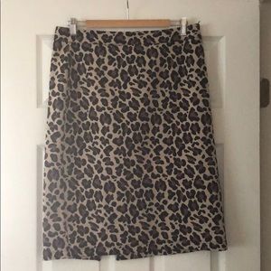 Anthropologie Leopard Pencil skirt